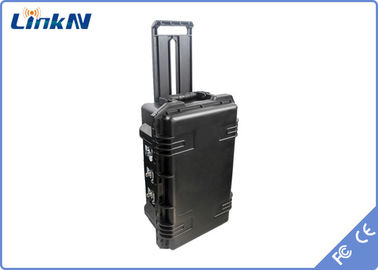 Taktyczny odbiornik wideo COFDM na walizkę 4-kanałowy IP65 z baterią i wyświetlaczem AES256 H.264 DC 12V