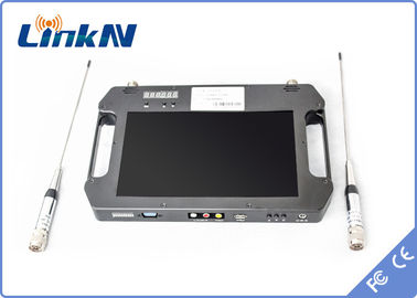 Odbiornik wideo COFDM Podwójna antena Odbiór różnorodności AES256 H.264 2-8 MHz z wyświetlaczem Zasilanie bateryjne