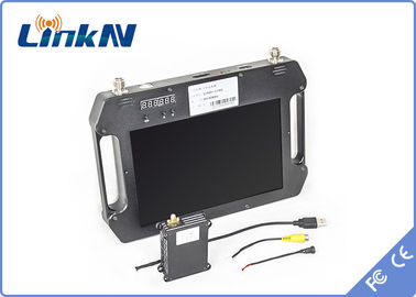 Wojskowy ręczny odbiornik wideo COFDM 10.1 calowy ekran LCD Podwójna antena Odbiór różnorodności AES256