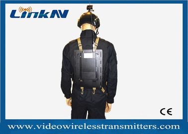 Noszony na ciele taktyczny nadajnik wideo dalekiego zasięgu COFDM QPSK HDMI i CVBS Szyfrowanie AES256 Zasilanie bateryjne