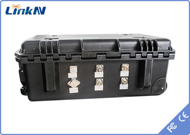 COFDM Kofer Odbiornik wideo 4-kanałowy IP65 z baterią i wyświetlaczem AES256 H.264 DC 12V