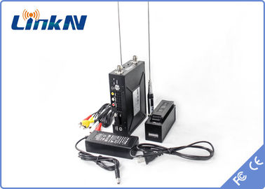 Noszony na ciele taktyczny nadajnik wideo dalekiego zasięgu COFDM QPSK HDMI i CVBS Szyfrowanie AES256 Zasilanie bateryjne