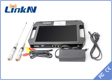 Przenośny odbiornik wideo COFDM zasilany baterią FHD z wyświetlaczem Dual Antenna AES256 DC 12V