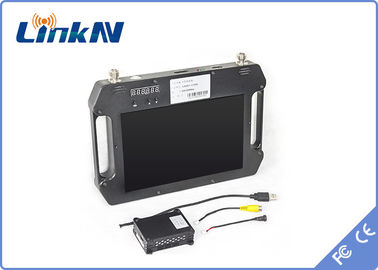 Taktyczny odbiornik wideo COFDM QPSK AES256 Szyfrowanie FHD CVBS H.264 z wyświetlaczem zasilanym bateryjnie