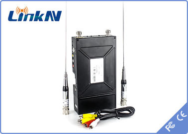 Taktyczny nadajnik wideo Manpack Modulacja COFDM H.264 Zasilany bateryjnie HDMI i CVBS Szyfrowanie AES256 Dwukierunkowy domofon