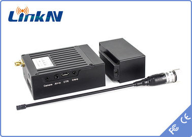 LKAV1519 Detektyw Mini Video Transmitter 1km COFDM Niski opóźnienie H.264 Wysokiej bezpieczeństwa AES256 szyfrowanie Akumulator zasilany
