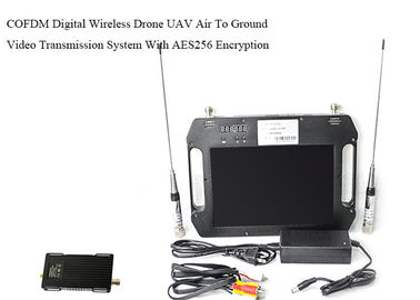 Łącze wideo dalekiego zasięgu UAV SDI CVBS COFDM Zestaw Tx i Rx Podwójna antena Odbiór różnorodności Szyfrowanie AES256